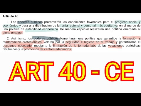 El artículo 40 de la Constitución Española: Derechos y deberes de los españoles