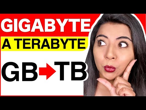 La conversión de un terabyte a gigabytes