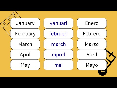 Los nombres de los meses en inglés y cómo se escriben