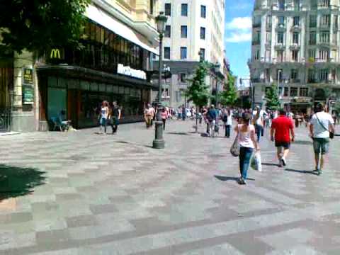 La historia de la Calle de la Montera en Madrid, España.