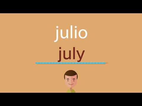 La forma de escribir julio en inglés.