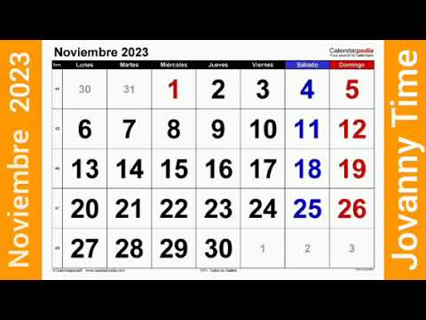 ¿Sabes cuántos días tiene el mes de noviembre?