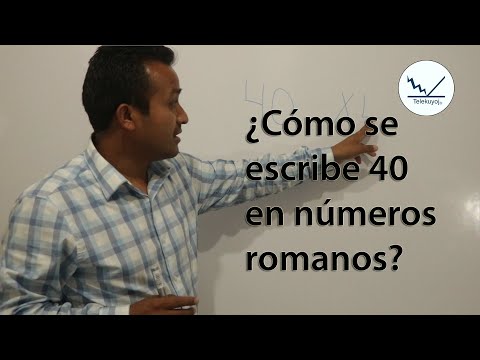 La representación del número 40 en números romanos
