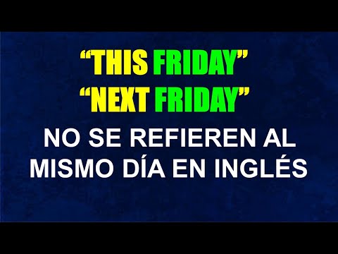La traducción de viernes al inglés es Friday