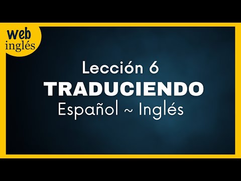 La traducción de española al inglés