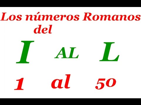 Cómo se representa el número 50 en números romanos