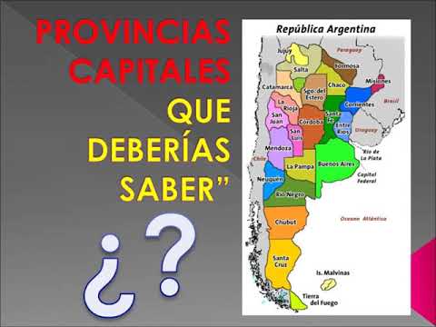 Conoce las capitales de las provincias argentinas