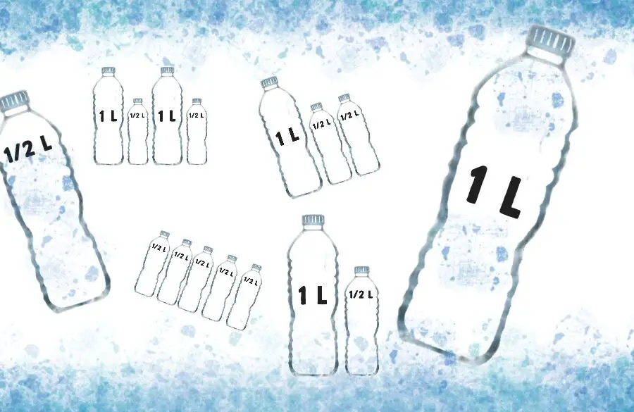 ¿Cuántas botellas de agua de 2 litros hay en un litro?