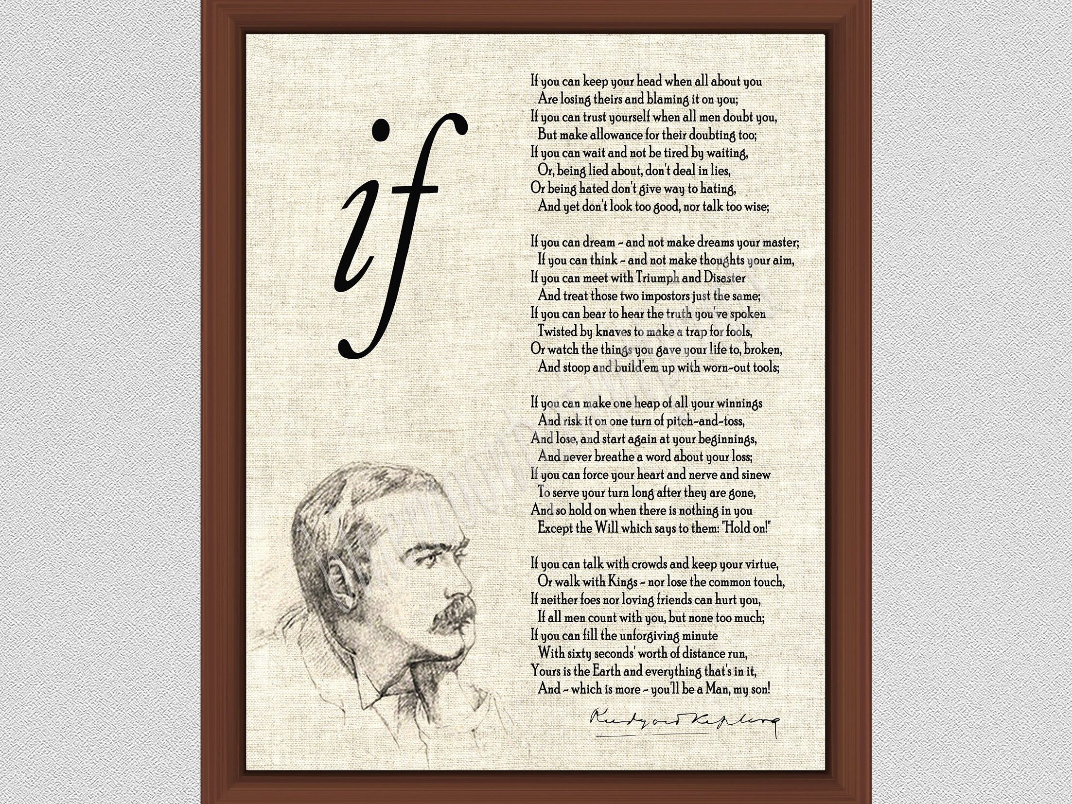 El marco del poema If de Rudyard Kipling: una obra literaria para inspirar.