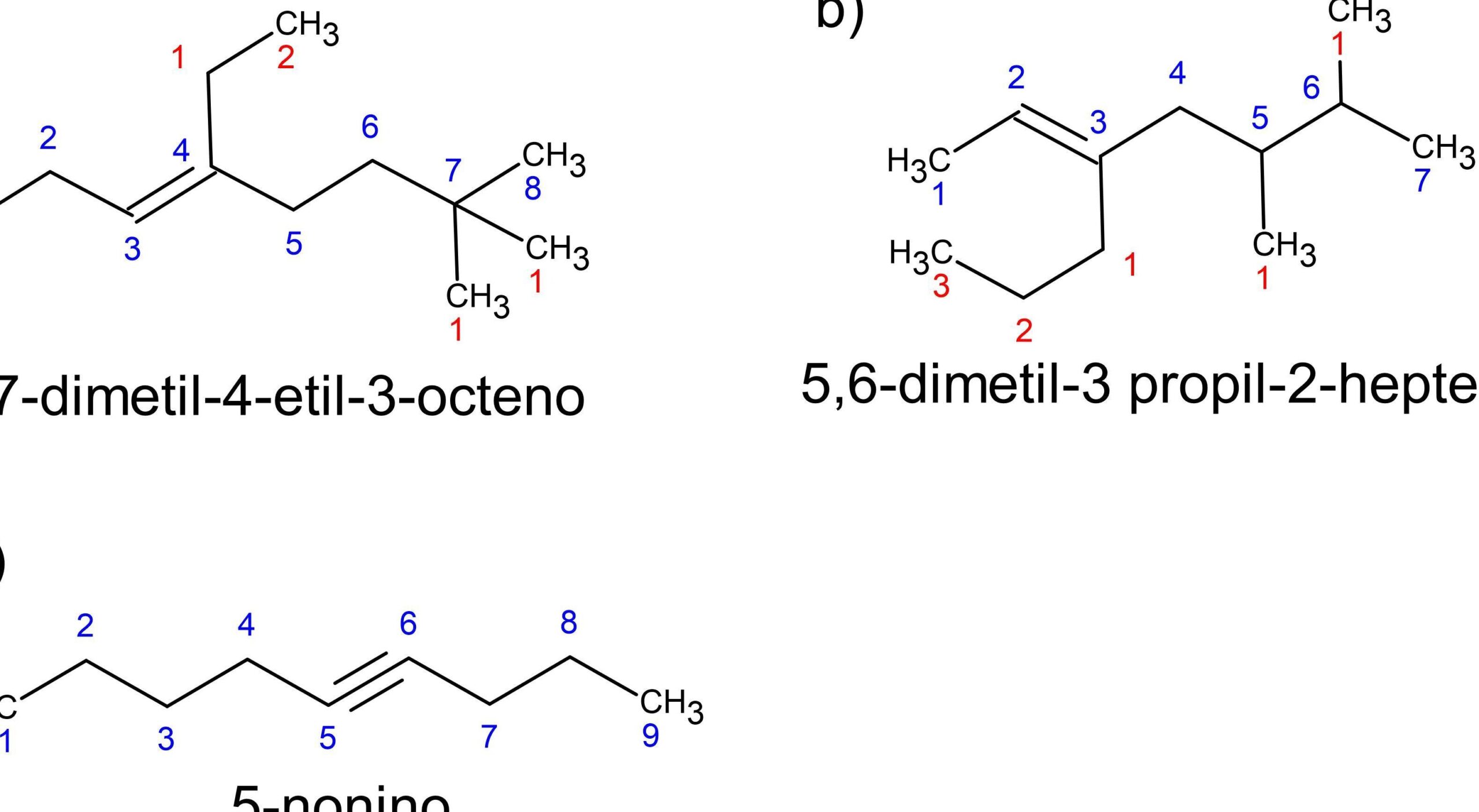 Estructura del 3,7-dimetil-4-nonino.