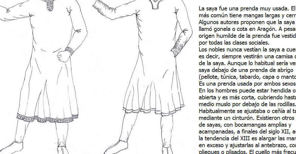 La indumentaria masculina en la Edad Media.