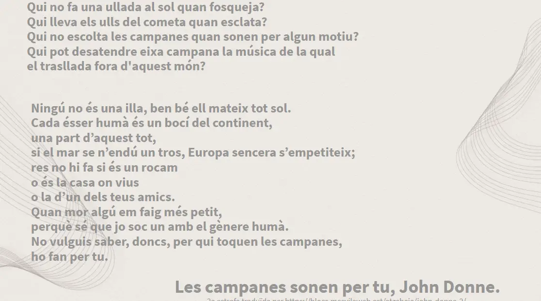 Resumen del poema de John Donne: La canción de John Donne.