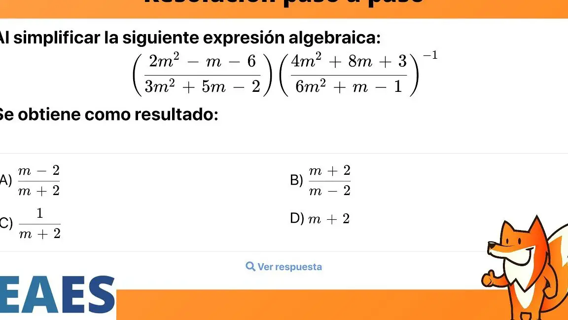 Simplificación de la expresión matemática 6 3.